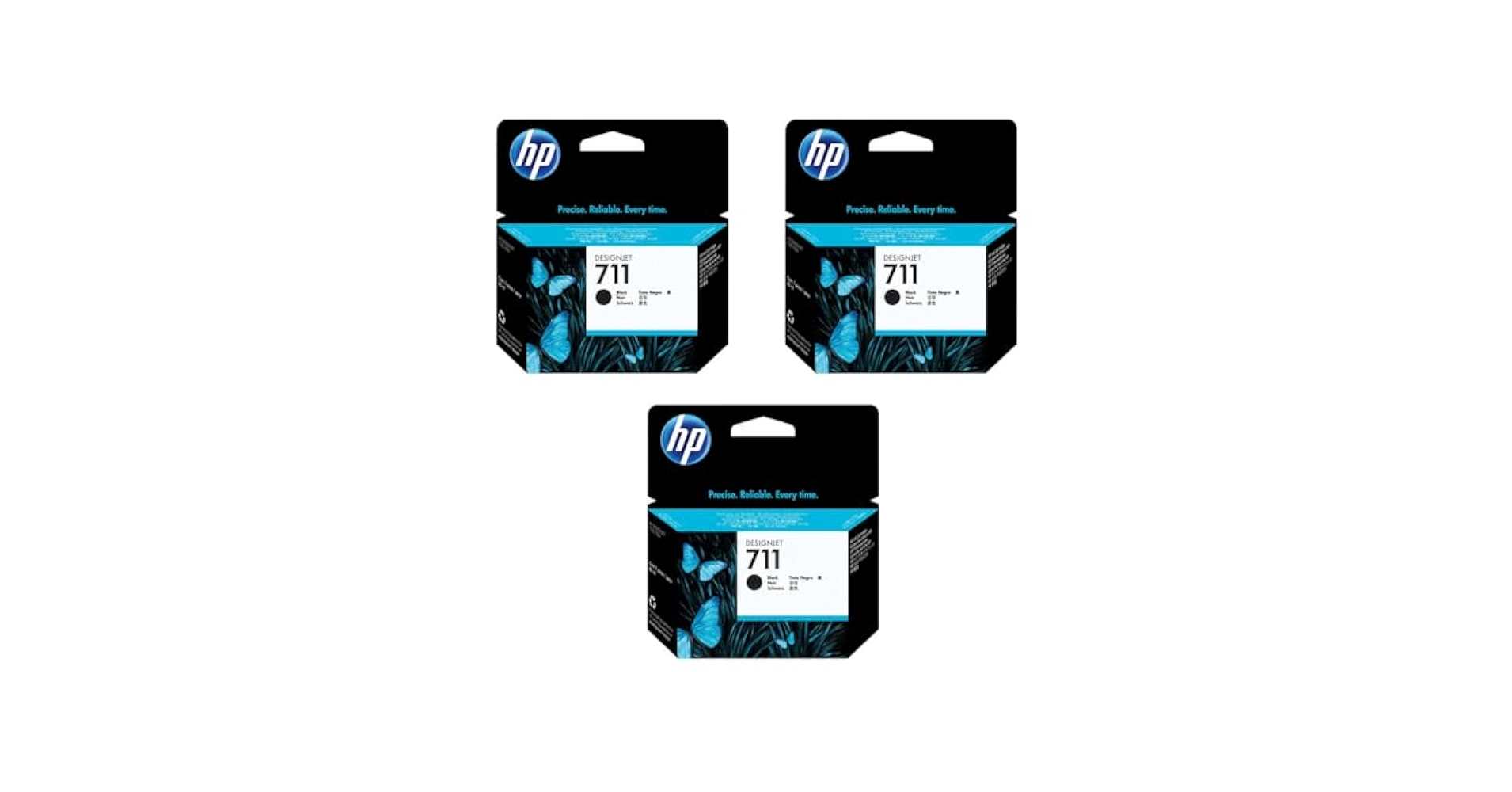 Amazon.com: HP 3 Pack 711 80ml Black Ink Cartridge for T120