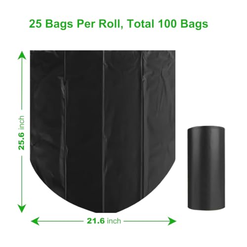 Image of 100PCS 8 Gallon Portable Camping Toilet Bags, Biodegradable Porta Potty Bags - 8 Gal Compostable Trash Bags Fit for 5 Gallon Bucket, Camping Poop Bag