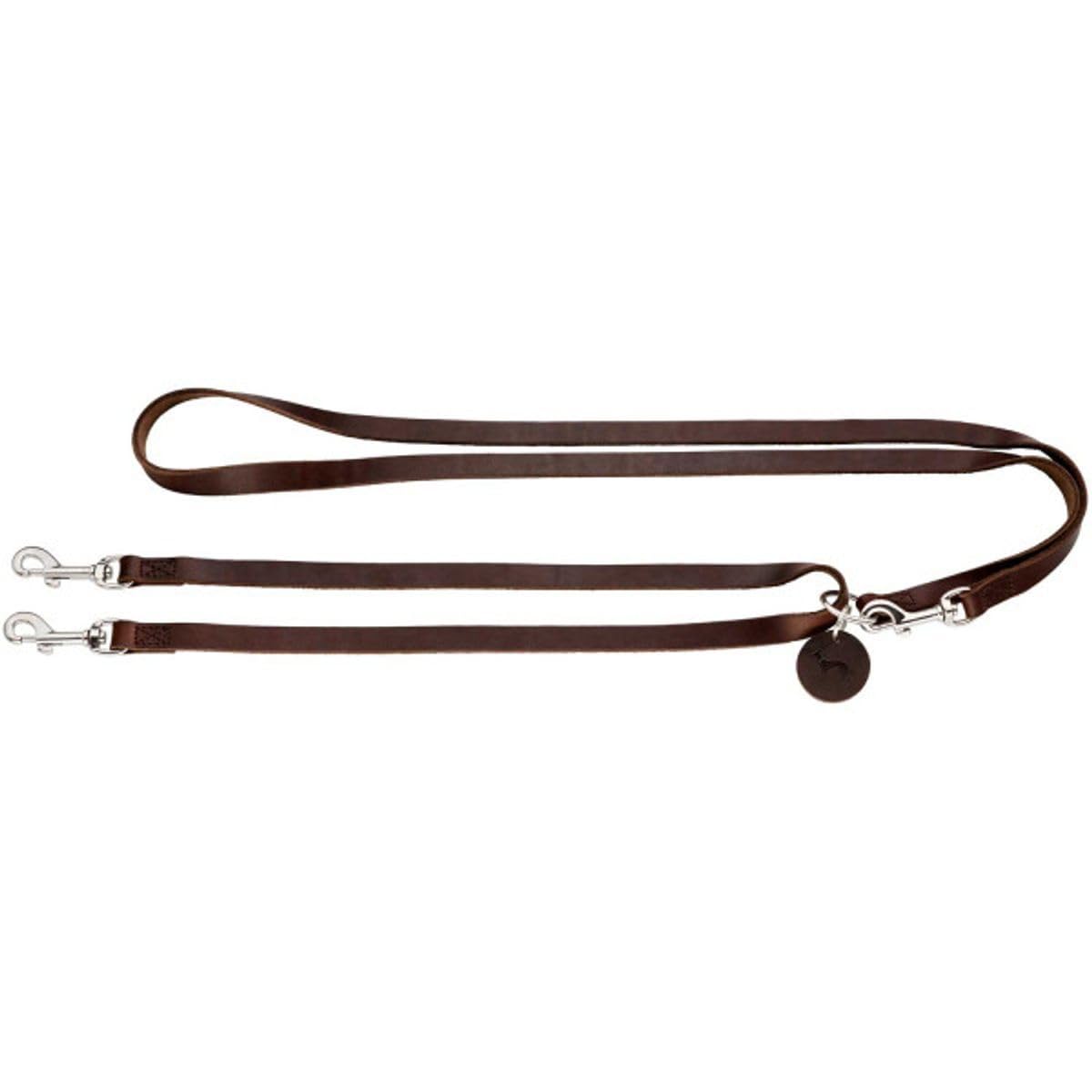 HUNTER Combi Leash 6 en 1 Solid Education 18/310 en Cuir de Vachette véritable Souple Marron foncé