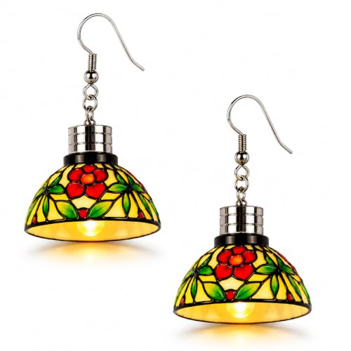 Handmade Vintage Light-Up Chandelier Earrings, Dangle Gift for Women