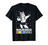 Lustige Bodybuilding Einhorn-Turnhalle Workout Gewichtheben T-Shirt