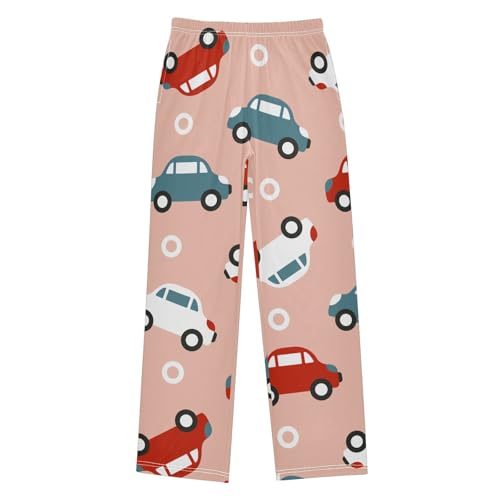 Red Car Boys Pants Boys Athletic Pants Long Pant for Boywith Pockets Wide-Leg Size 6-14Y