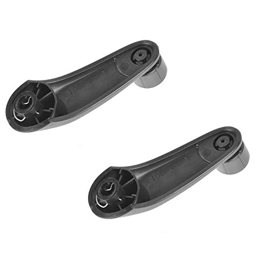 Image of TRQ Window Crank Handle Set Black Compatible with 96-15 Chevrolet GMC 95-02 Saturn GM1354110