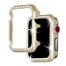 For Apple Watch Case 38mm, Falandi Apple Watch Face Case with Bling Crystal Diamonds Plate iWatch Case cover Protective Frame for Apple Watch Series 3/2/1 (Gold-Diamond, 38mm)