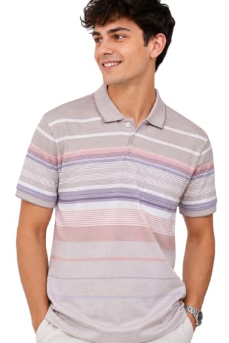 Image of SANE ORIGINALS Polo T-Shirt for Men with Pocket || Striped Polo for Men