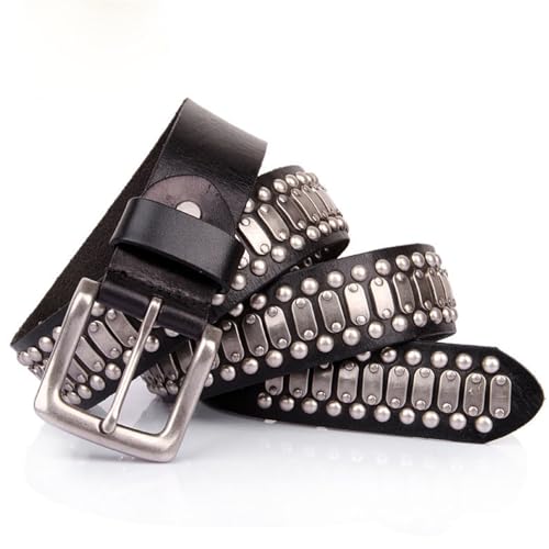 Ceinture rock en cuir véritable à rivets pour concerts et festivals