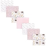 Hudson Baby Unisex Baby Cotton Flannel Receiving Blankets Bundle, Girl Pinecone, One Size