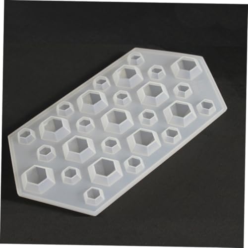 Bandeja para cubos de hielo de silicona transparente con forma de diamante miniatura 4