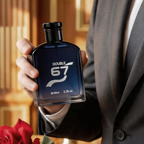 Image of AFLUXE Double 67 Eau de Toilette for Men, Long Lasting Woody Aromatic Fruity Cologne, Fresh Mens Fragrance, 3.3 fl oz (100 ml)