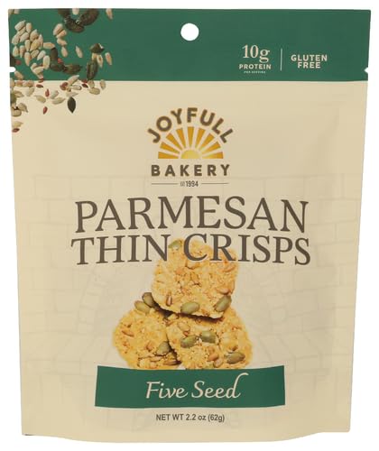 Joyfull Bakery Crisps Thin 5 Seed Parmesan 2.2 oz (Pack of 12)