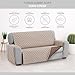 Textilhome Sofa Überzug MALU, Sofabezug 3-Sitzer (160 cm), Couch Überzug Gepolstert & Wende, Sofaschoner SofaÜberwurf Schutzdecke, Universell, Haustierfreundlich, Farbe Beige