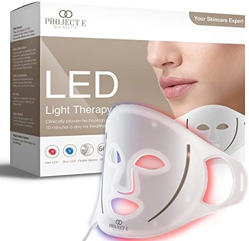 Project E Beauty Silicone LED Light Therapy Mask LED Face Mask | Anti-aging | Diminish Fine Lines & Wrinkles | Spa & Home Use (Silicone Mask)