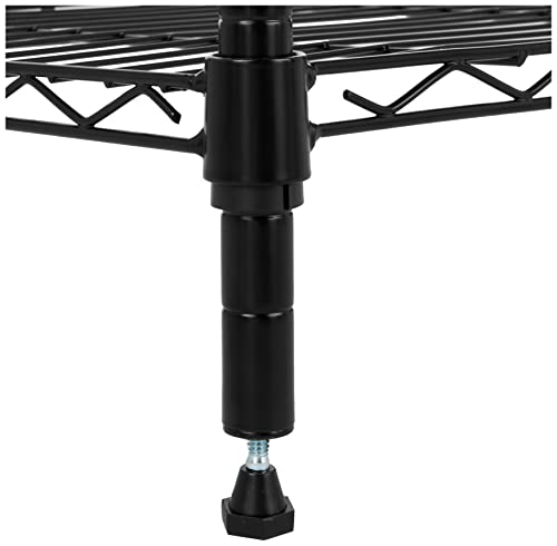 Amazon Basics 4-Shelf Adjustable Heavy Duty Steel Wire Rack Storage Shelving, Sturdy Garage Shelving, 350 lbs Capacity Per Shelf, Easy No-Tool Assembly, 36" x 14" x 54", Black by Amazon Basics - Image 3