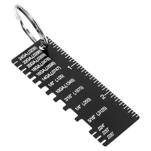 SOLUSTRE herramienta calibre de alambre de doble cara de acero inoxidable para medición precisa del grosor de soldadura accesorio portátil para inspección de fabricación de soldaduras con diseño ergonómico