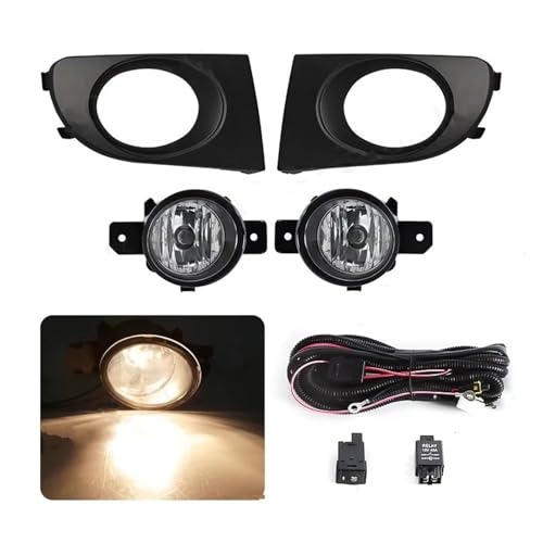 NVETJMUA Faro Antiniebla para Sylphy para Sentra para Bluebird 2004 2005 2006 2007 2008 Faros Antiniebla LED Parachoques Delantero Luces Conducción Diurna Antiniebla Delanteras(Halógeno)
