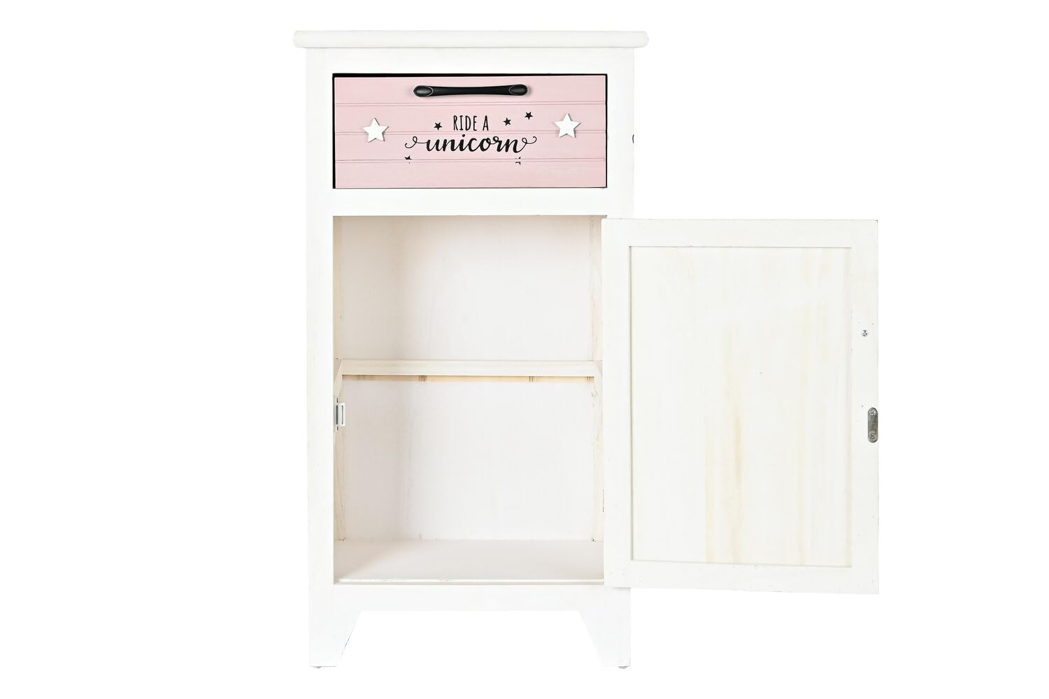 MESITA DE NOCHE PAULOWNIA 40X29X73,5 BLANCO