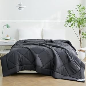 WAVVE Bettdecke 200x200 cm Sommerdecke, Sommer Steppdecke XL 200 x 200, Leicht Dünn Weiche Atmungsaktive Sommerbettdecke 2m, Zudecke 150gsm Mikrofaser Grau(200x200cm)