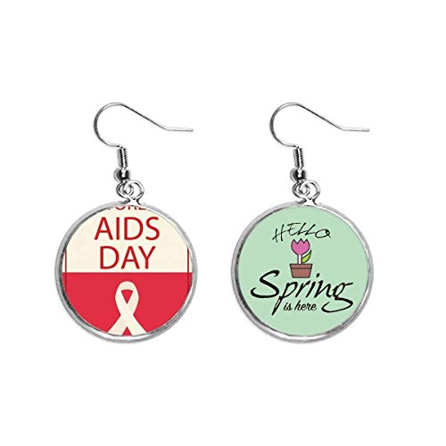 Pendientes de la cinta roja joyas colgantes 1 de diciembre