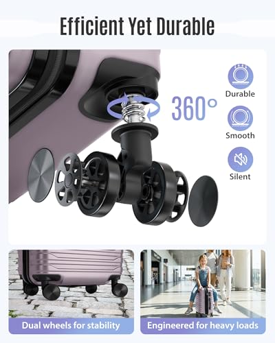 LIGHT FLIGHT Rose Purple Carry-On