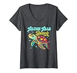 Photo Gallery donna hilton head beach sc artistic sea turtle retro maglietta con collo a v Photo Gallery donna hilton head beach sc artistic sea turtle retro maglietta con collo a v