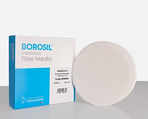 Borosil Filter Papers 125 mm, Quantitative Round Sheets (Pack of 100), Cellulose Filter Paper, Chemistry Lab Experiments for Schools or Laboratory Activities-image-10