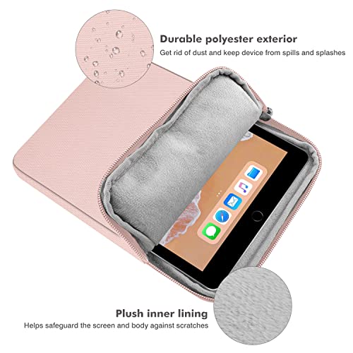 Image of MoKo 9-11 Inch Tablet Sleeve Bag Padded Protetive Carrying Case | Fits New 11inch iPad Air M4, iPad A16 2025, iPad Pro 11 M4, Air 5 /4 /3, iPad 10 /9 /8th Gen, Tab S8 /S9 11 inch, Baby Pink