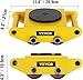 BestEquip Machinery Mover 13200LB Capacity Machinery Skate 4 Wheels Dolly Skate Roller with 360 Degree Rotation Cap (13200LB Capacity)