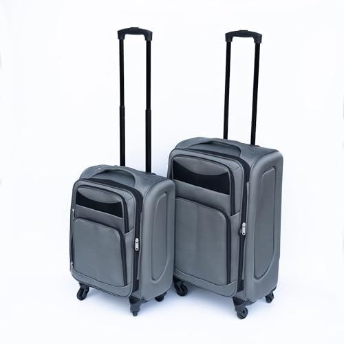 ESPIDOO 20+24 Inch Oxford Suitcase Set: 2-Piece Waterproof Trolley Luggage with 360° Silent Wheels - Ergonomic Adjustable Handle & Anti-Theft Zipper - Travel Carry-On & Check-In Bags for Business & Va3