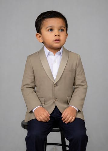 Image of SaintX Boys Premium Tuxedo Blazer (1 to 14 Years) | Prince Charming Formal Wear Collection for Kids & Boys | Fully Lined | Shawl Collar | Slim Fit | Royale Luxury Wear