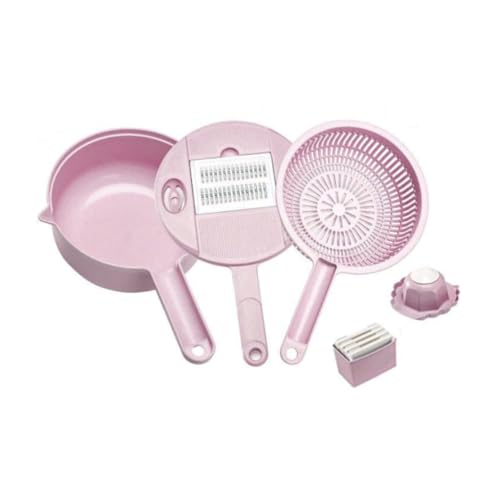 Cortador multifuncional de verduras LIFKOME color rosa