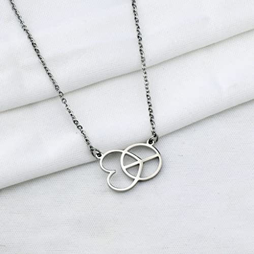 Peace Love Necklace Hippie Hippy Trendy Jewelry bridesmaid Gift2