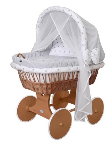 Waldin Baby Stubenwagen-Set mit Ausstattung, XXL, Bollerwagen, komplett, 24...