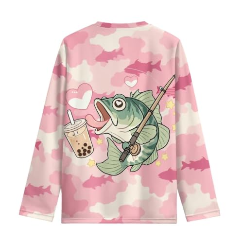 Image of WELLFLYHOM Long Sleeve T-Shirt for Boys Girls 3-16 Years Old Tee Tops Crewneck Pullover Shirts Fall Outfits