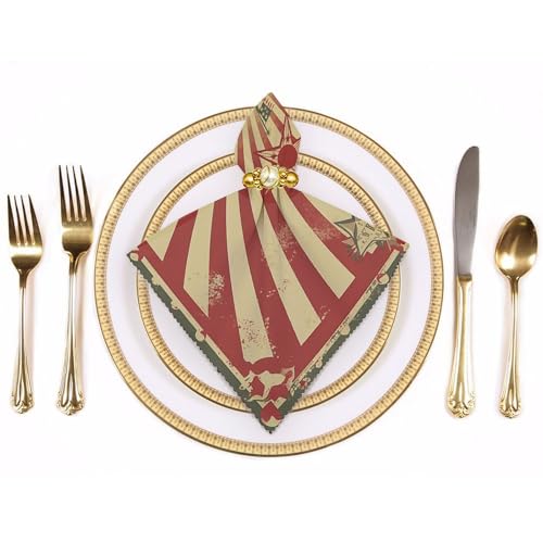 Servilletas de Tela Vintage Circus 18x18 Pulgadas Set x2 miniatura 3