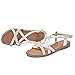 Veittes Women's Flat Slide Sandals - Casual Fashion Cross Strappy Braided Slip on Flat Summer Sandals.(2207023-2,GD/MF,8.5)