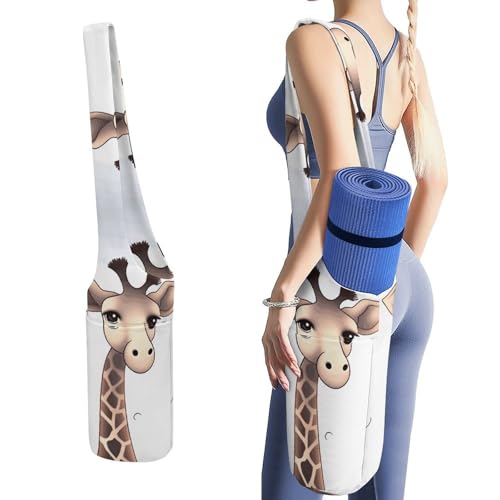 Sac de tapis de yoga imprimé girafe pour vos séances au studio de Pilates ou au parc