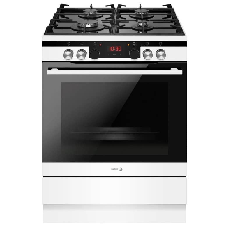 Cocina Gas FAGOR 3CLG-610BB 4F Cristal Blanco
