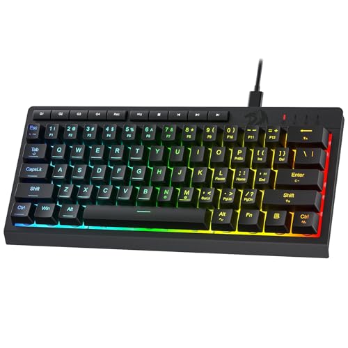 K522 60% RGB Membrana Gaming Keyboard, Compact 61 Tasti Linear Mechanical-Feel Switch Tastiera w/4 Extra On-Board Macro Keys & Media Control Keys, US LAYOUT