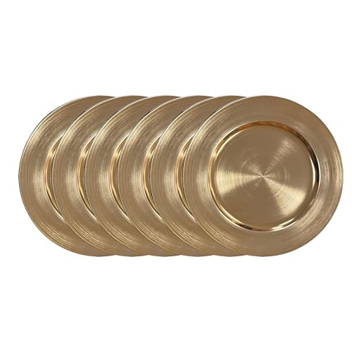 Ashland 8 Packs: 6 ct. (48 total) 13” Gold Chargers miniatura 1
