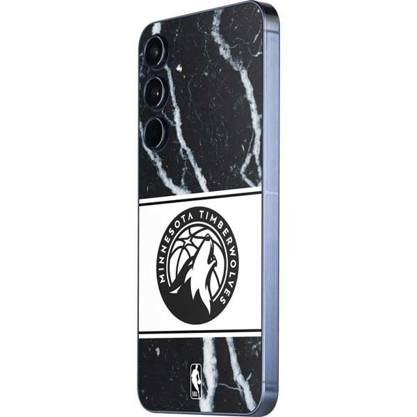Skinit Decal Phone Skin Compatible with Galaxy A36 5G - Officially Licensed NBA Minnesota Timberwolves Marble Design