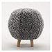 podnóżek Wygodny pluszowy podnóżek Sferyczny Nordic Light Luksusowy stołek z litego drewna Stołek do sypialni Stołek do zmiany stołków Podnóżek podnóżka (kolor: szary)