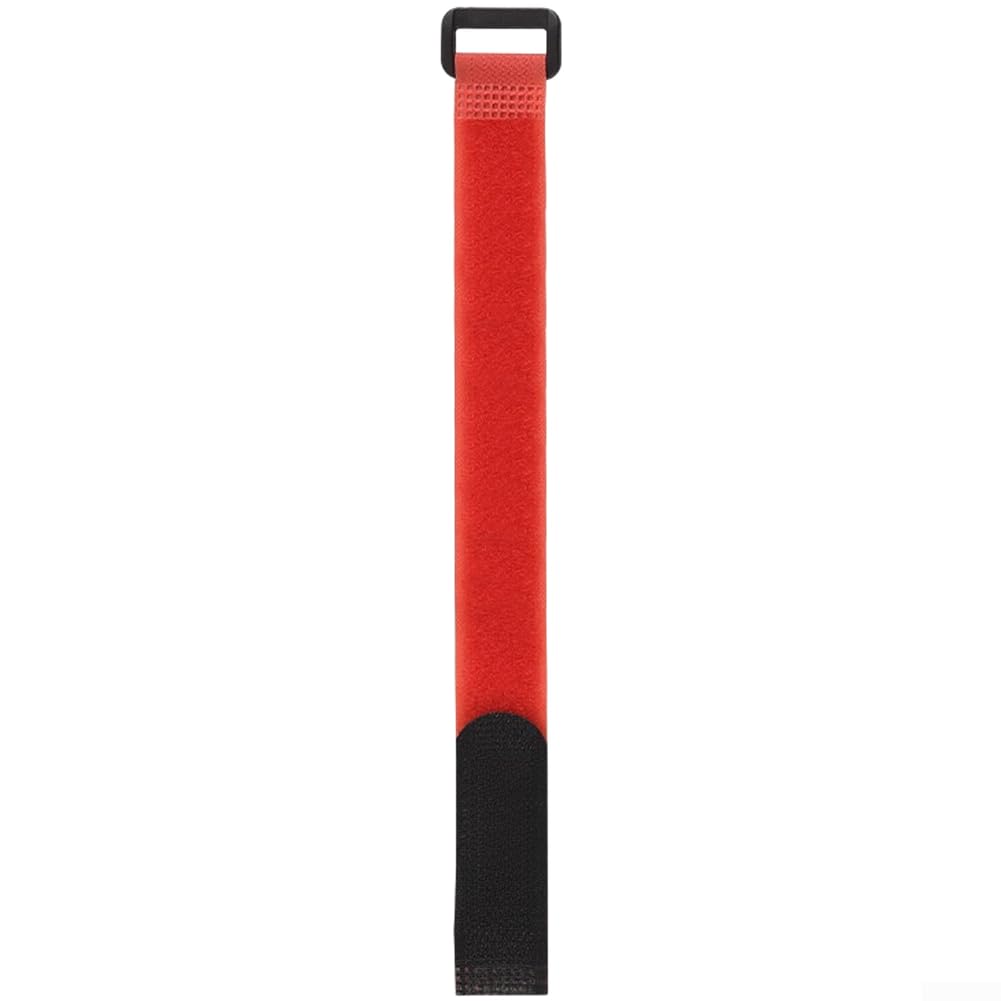 Nylon Bike Straps for Bicycle Pump Mounting, Adjustable 28cm Fastening Ties for Cycling Tool Gear Organiser, Secure Reusable Accessory Bands(Red)