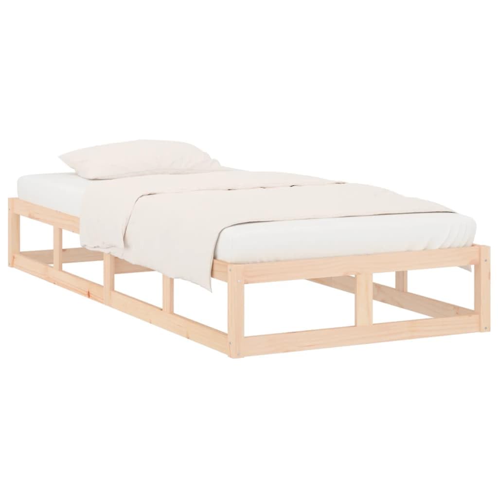 vidaXL Massivholzbett 75x190 cm