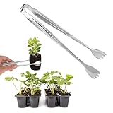 Seedling Transplant Tong, Stainless Steel Seed Starter Seedling Transplant Pliers Seedling Starters Tongs Seedling Transplanting Tool for Lowering Damage to Roots