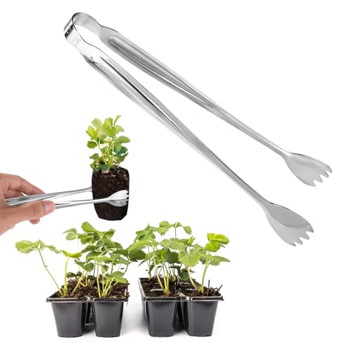 Seedling Transplant Tong, Stainless Steel Seed Starter Seedling Transplant Pliers Seedling Starters Tongs Seedling Transplanting Tool for Lowering Damage to Roots