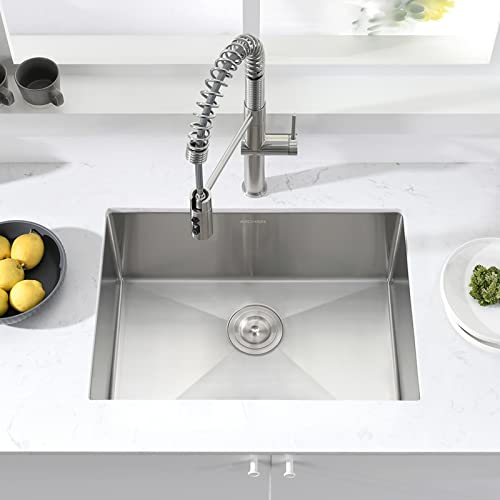 Aschael Undermount Kitchen Sink, 23X18X10 Inch Kitchen Sink 16 Gauge Stainless Steel Sink Single Bowl Kitchen Sinks Deep Kitchen Sink #TOP1