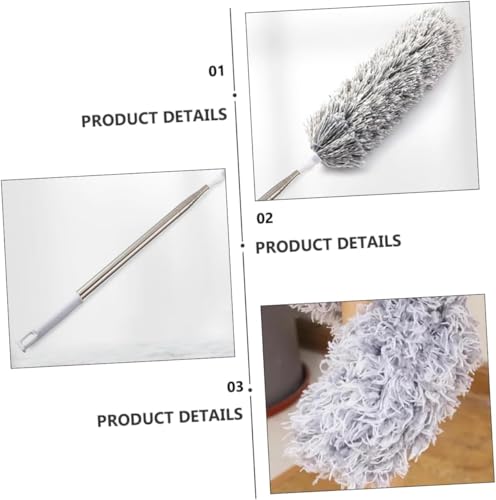 Image of NEUTRINO Microfiber Duster for Cleaning with Telescoping Extension Pole 100 Inch, Washable Bendable Head Duster Cleaner for Cleaning High Ceiling, Keyboard, Furniture, Ceiling Fan & Cobweb