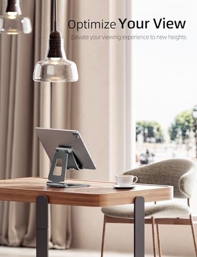 image for Nulaxy Aluminum Dual Foldable iPad Stand, Fully Adjustable Desktop Tab