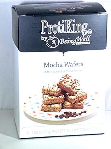 Proti King High Protein Diet Wafers - Mocha - 5 Servings by Being Well Essentials