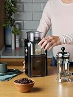 Krups elektrische Kaffeemühle mit Mahlgrad- und Tassenzahlauswahl, Scheibenmahlwerk aus Edelstahl, 17 verschiedene Stufen, große Einfüllöffnung mit Sicherheitsdeckel, Espressomühle, Schwarz, GVX212 – Ansicht 2